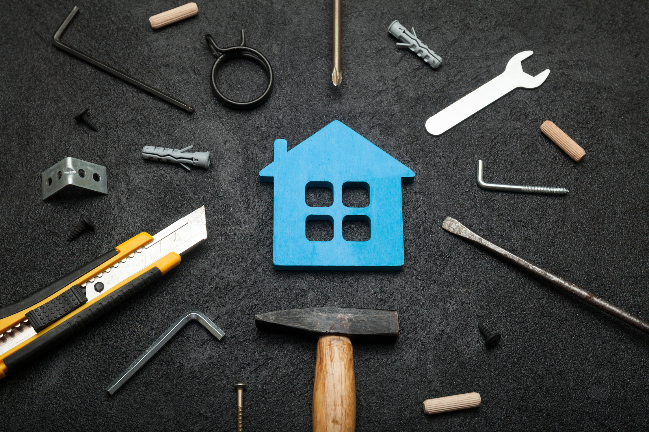 Home property repair, renovation success. Finance family household